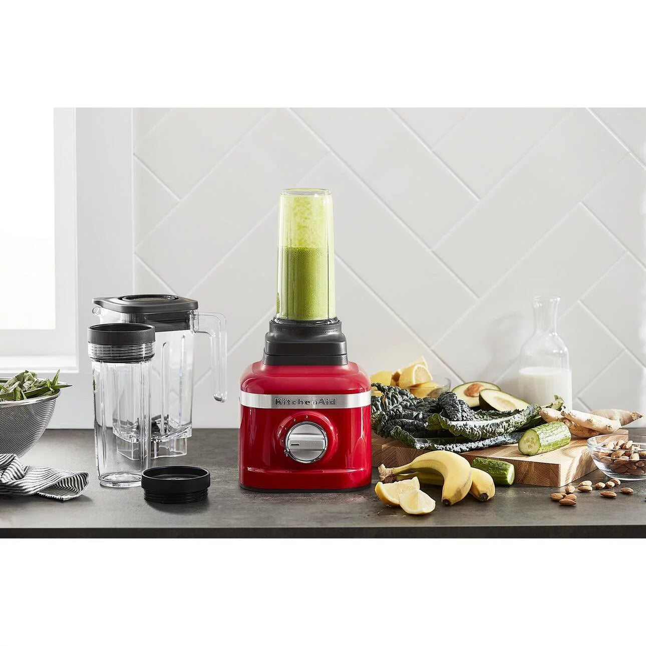 Passion Red 3 Speed Ice Crushing Blender with 2 Personal Blender Jars A4589