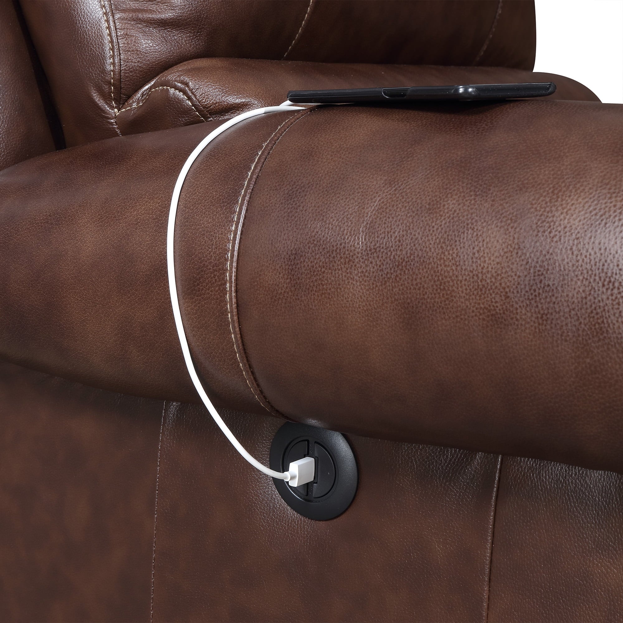 Saddle Brown Power Motion Loveseat Z89772