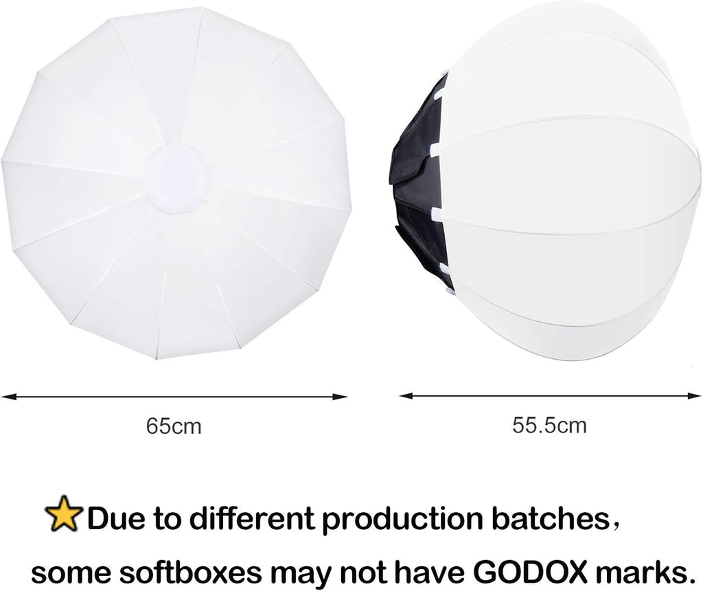 Pack of 2 65cm Bowens Mount Softbox S412132