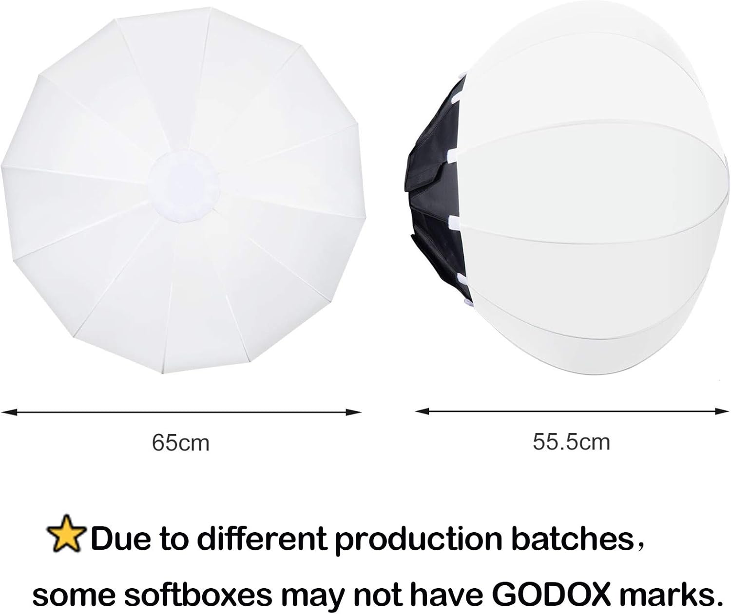 Pack of 2 65cm Bowens Mount Softbox S412132
