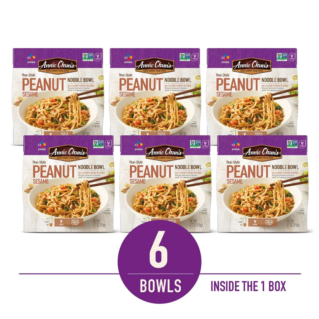 Peanut Sesame Noodle Bowl, Non-Gmo, Vegan, 8.7 Oz (Pack of 6) S6224