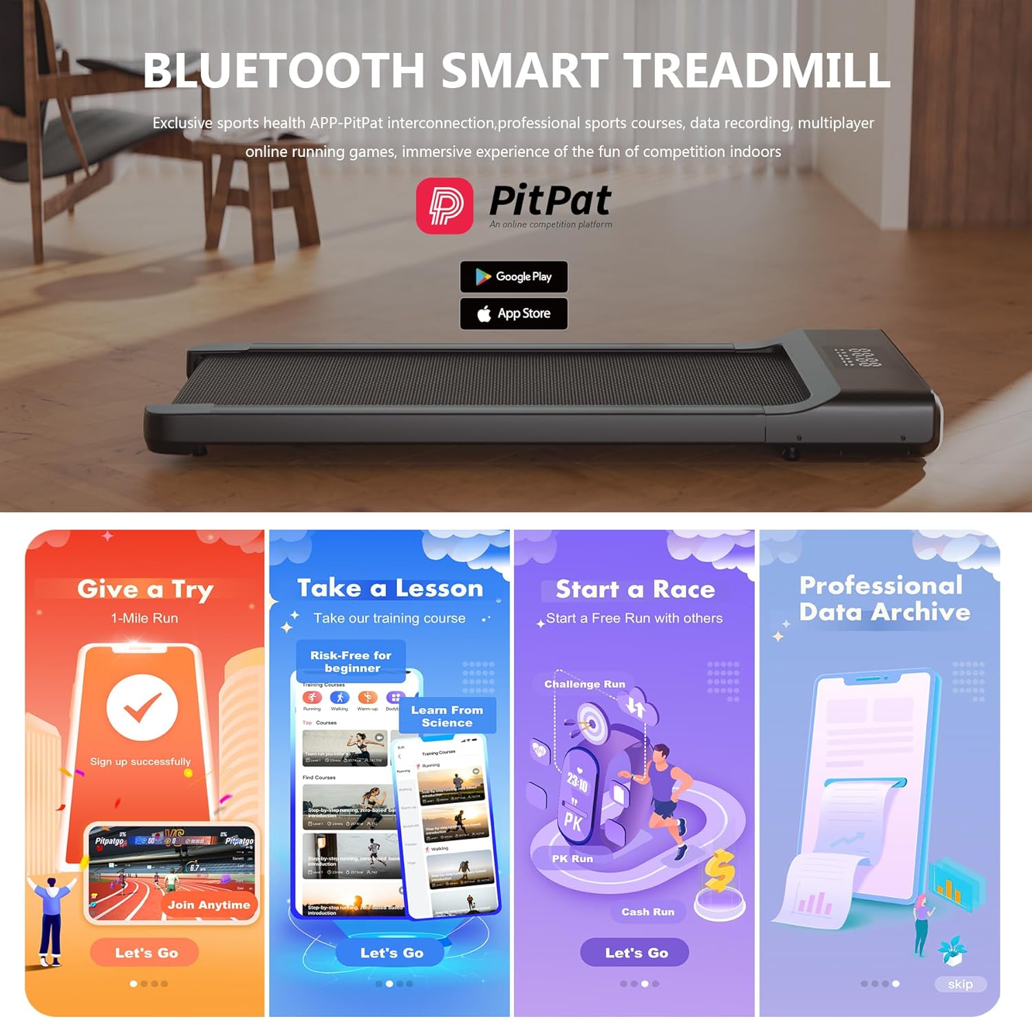 Walking Pad Treadmill with LED Display U484