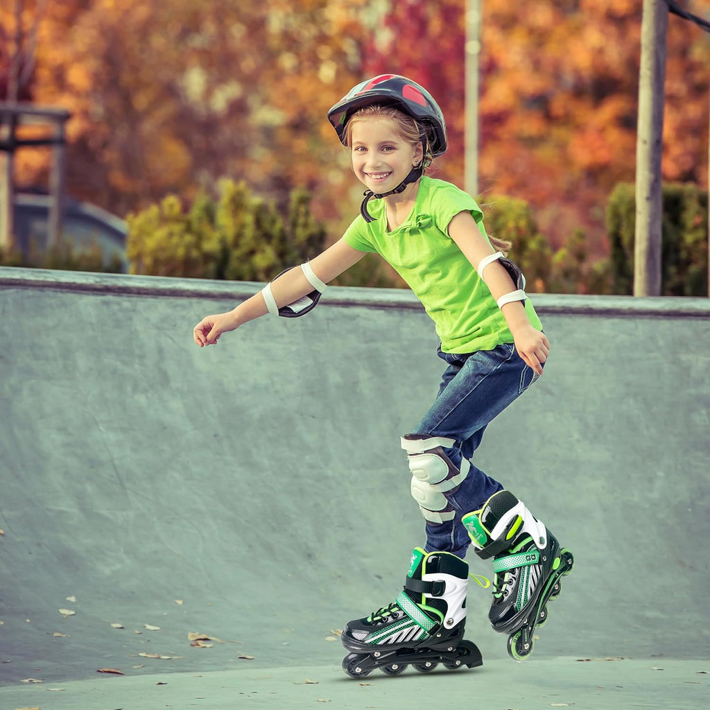 Adjustable Inline Skates with Full Light Up Wheels A366