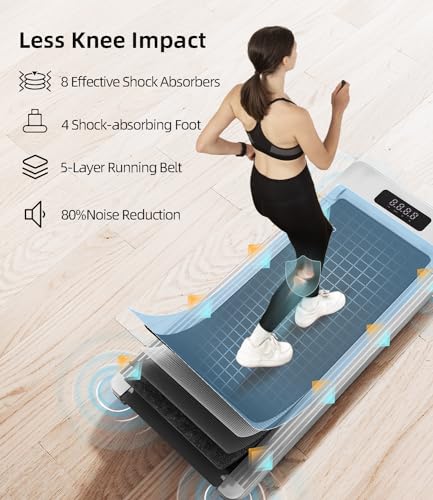 Under Desk Treadmill with Remote Control LED Display Q84470