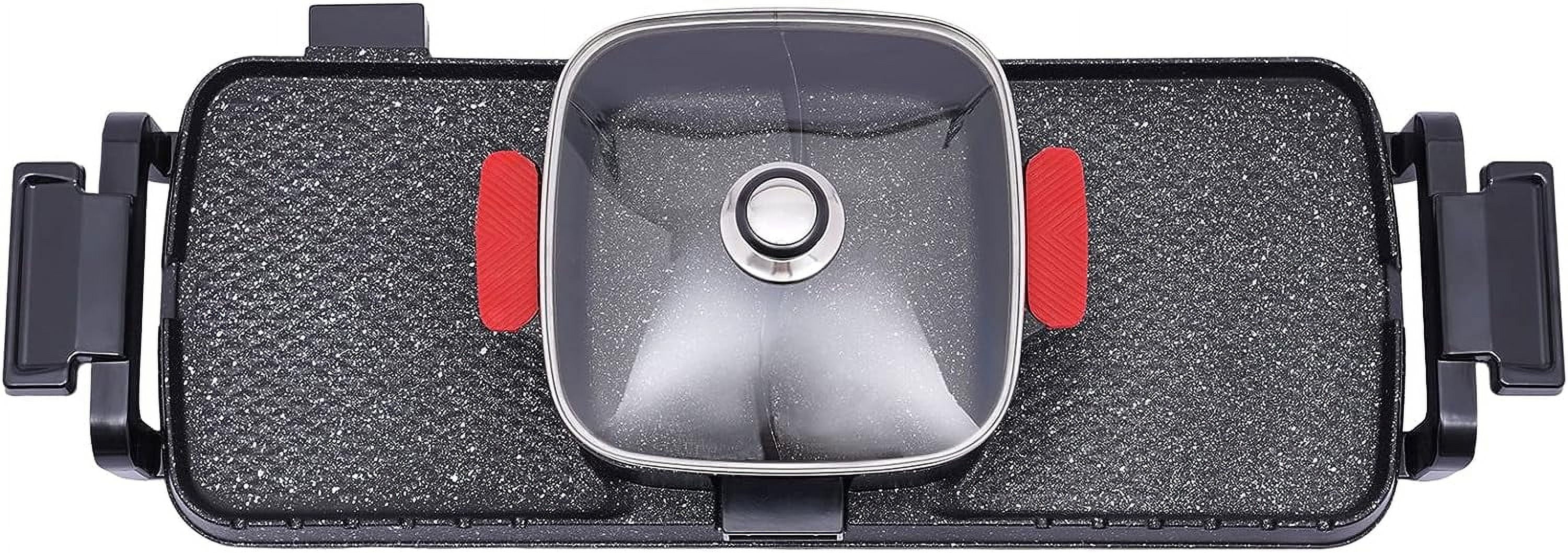 2200W 2 in 1 Detachable Electric Smokeless Grill and Hot Pot L23393