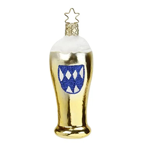 Bavarian Wheat Beer Glass Blown Glass Christmas Ornament J770420