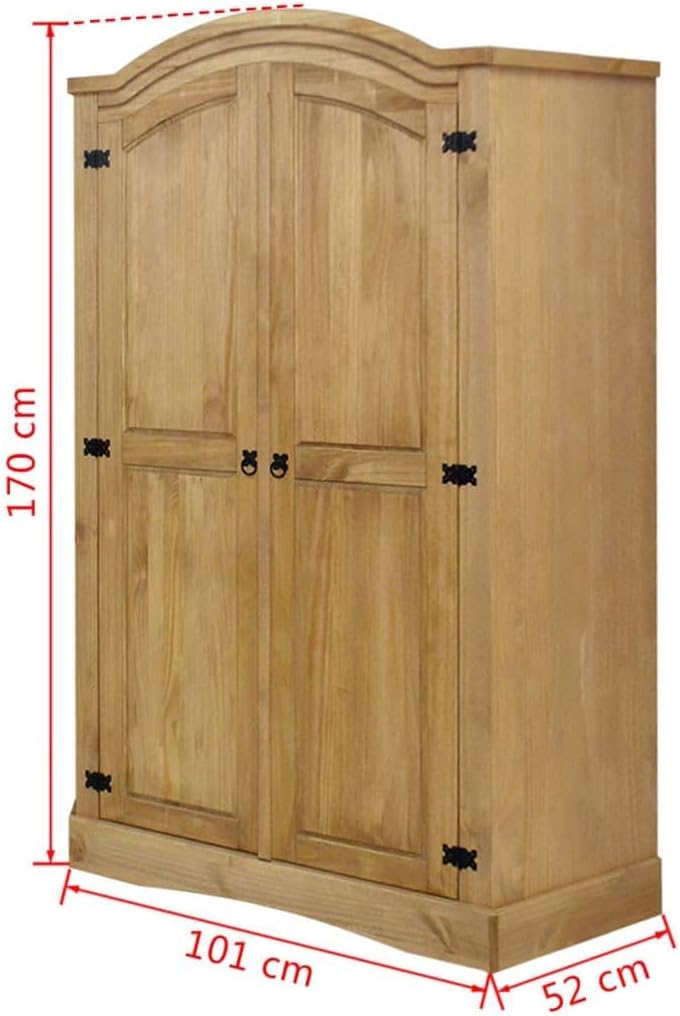 Solid Pinewood 2 Door Wardrobe O200