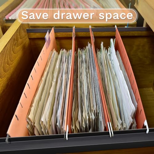 4 Pieces Black PVC Hanging File Rails 24 Inch Long R371