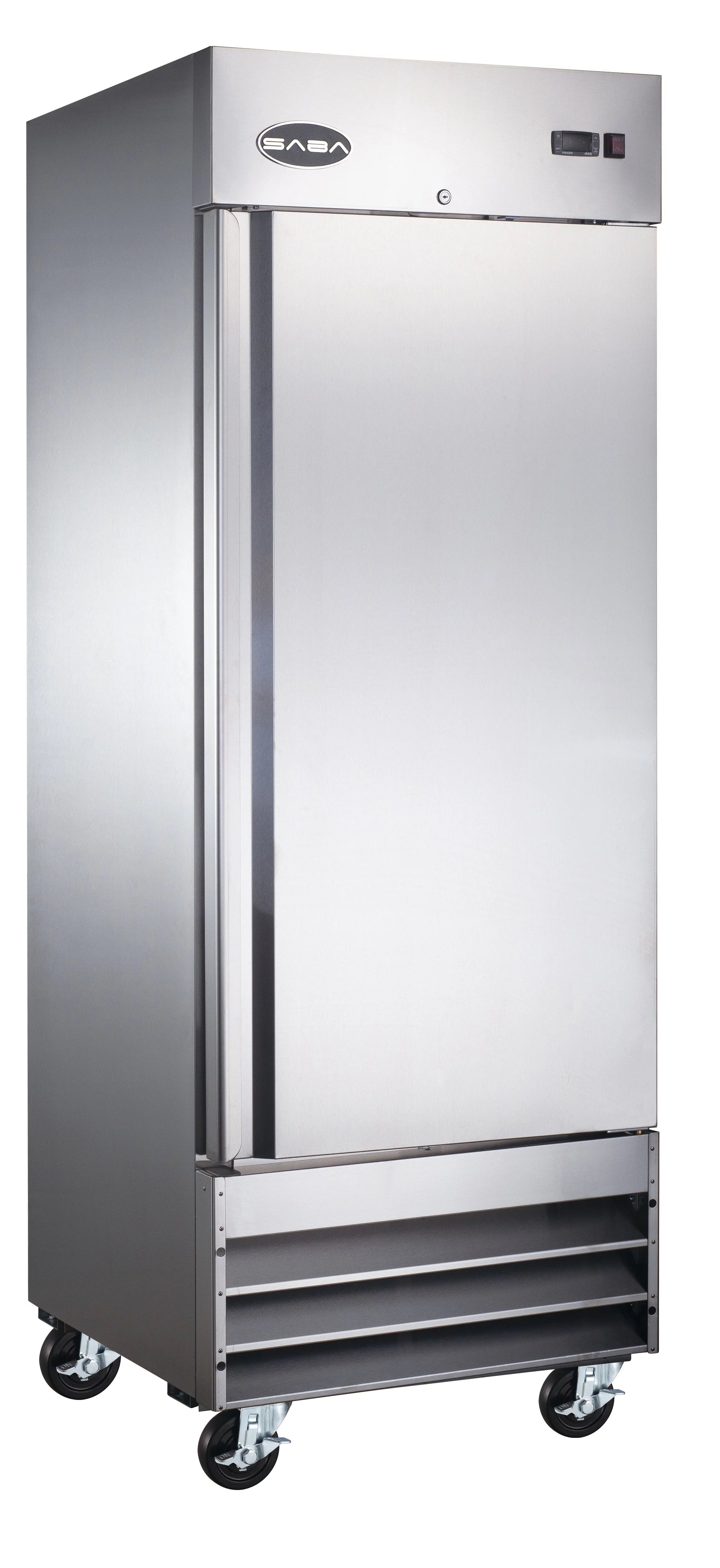 23 cu ft Solid Door Stainless Steel Upright Reach-in Freezer N7648