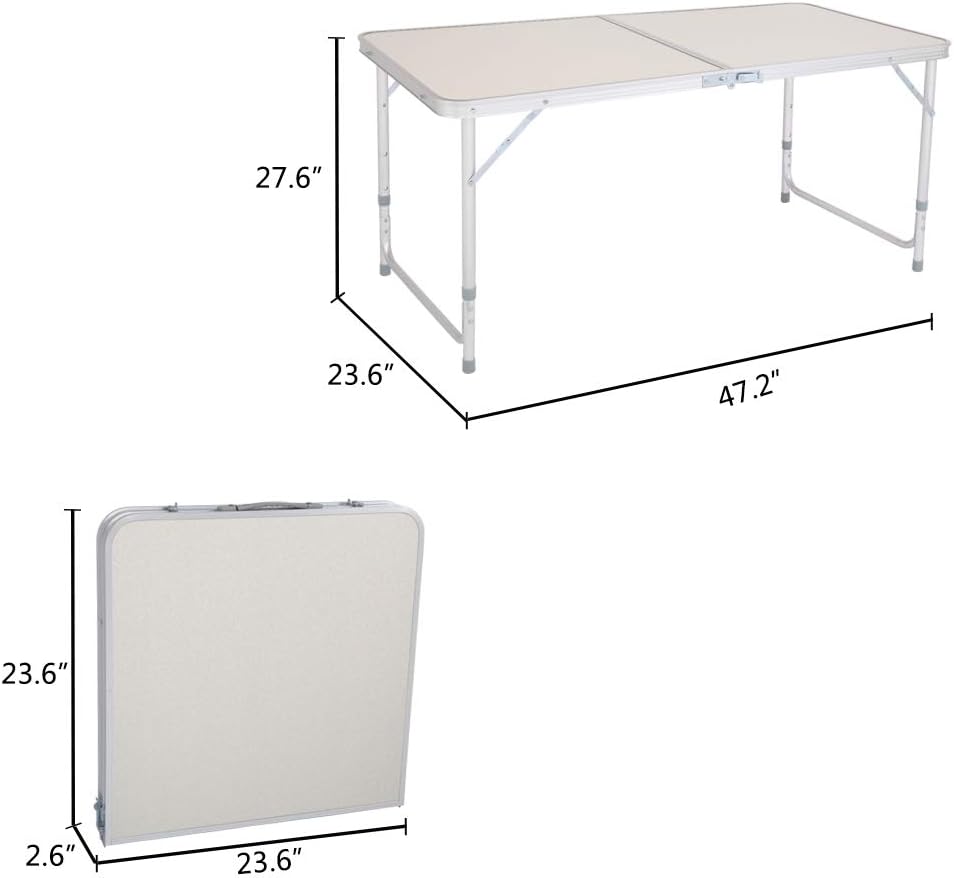 White 4FT Folding Table R12648