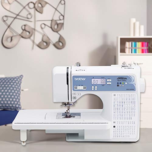 Computerized Sewing and Quilting Machine with 165 Built-in Stitches, LCD Display, White J515135
