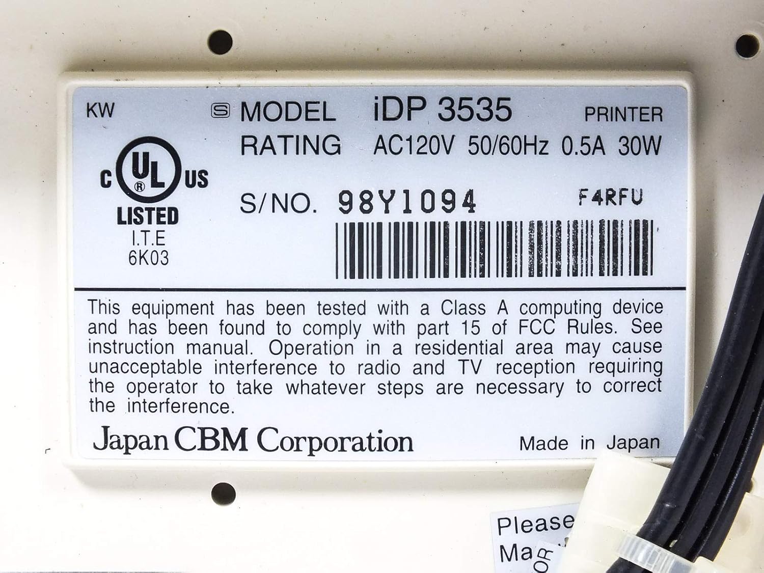 Tractor Feed Printer & Card Reader Z610