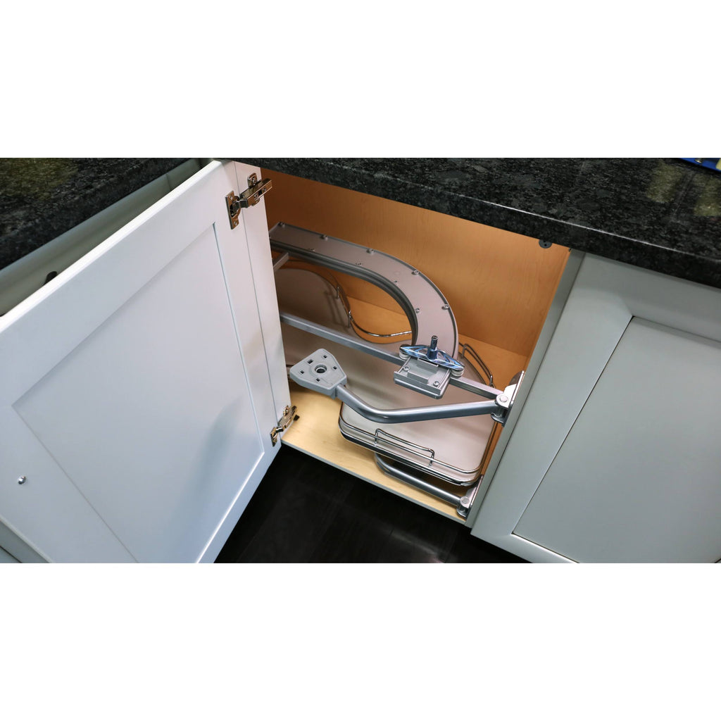 Gray Blind Corner Cabinet Organizer R405