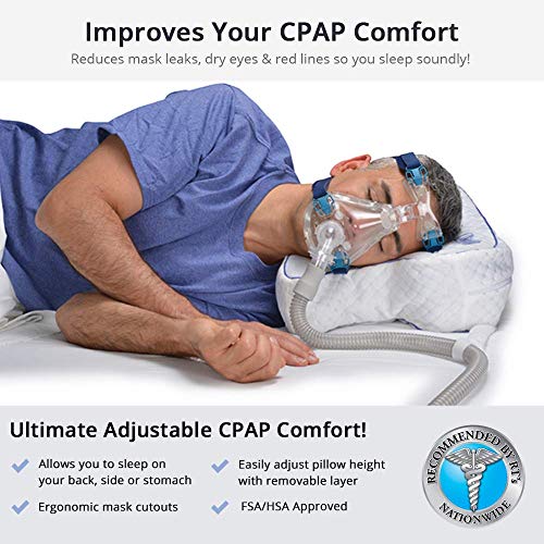 Cool CPAPMax Pillow with White Pillowcase C37921