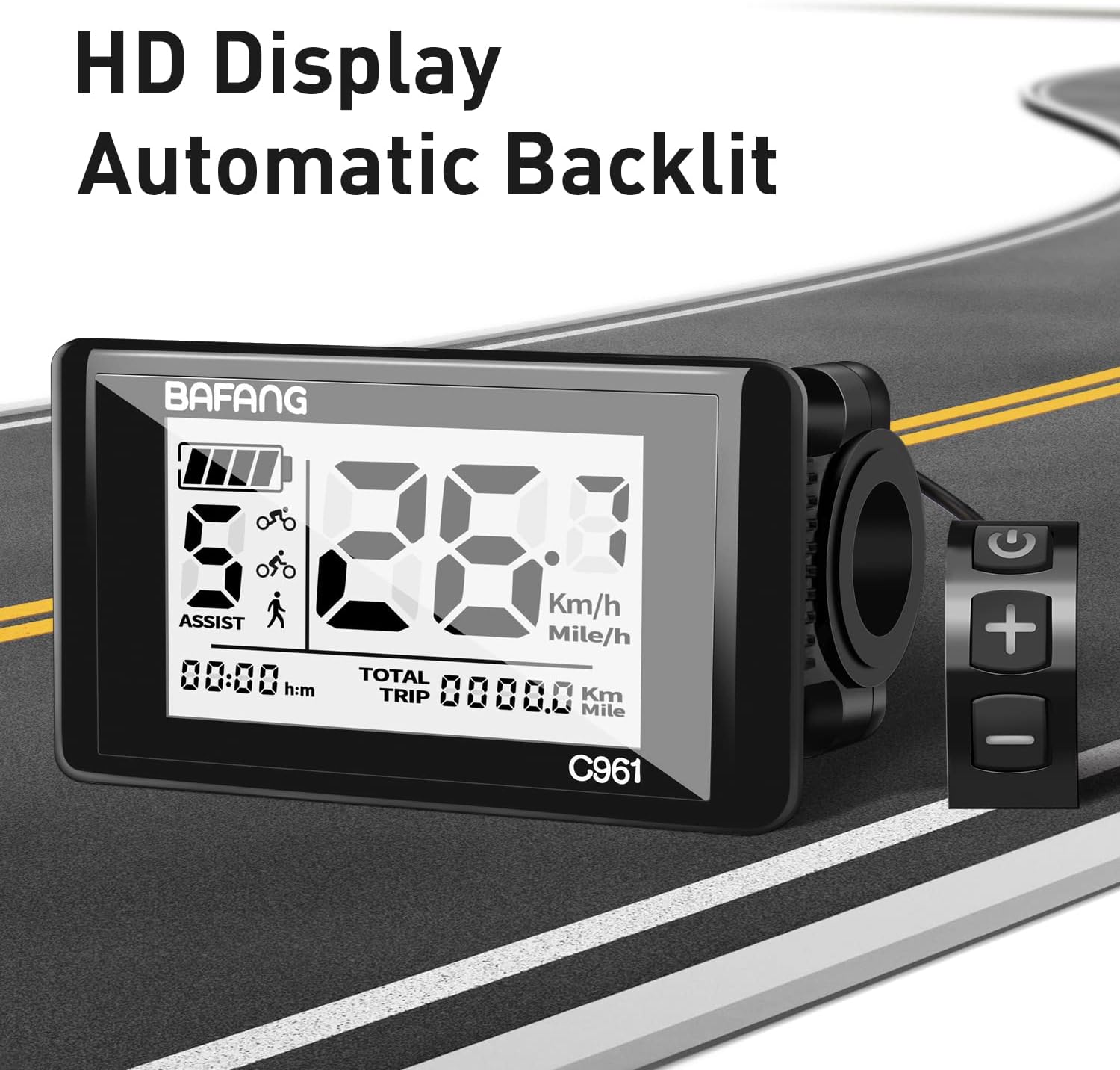eBike Display for BAFANG Motor Electric Bike Computer with PAS UART Protocol S891