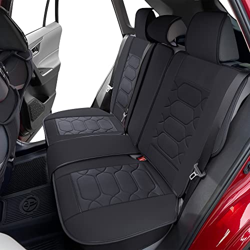 Black Leather Seat Covers for RAV4 (Sport Front Pair, Black&Gray) K941013