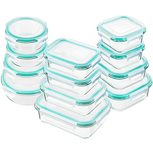 24 Piece Glass Food Storage Containers with Lids D970584