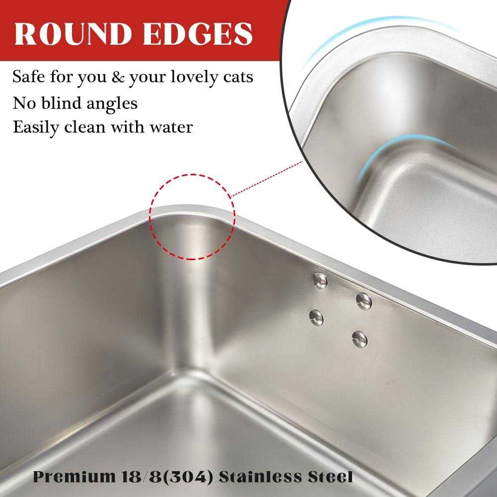 Stainless Steel Cat Litter Box O9622