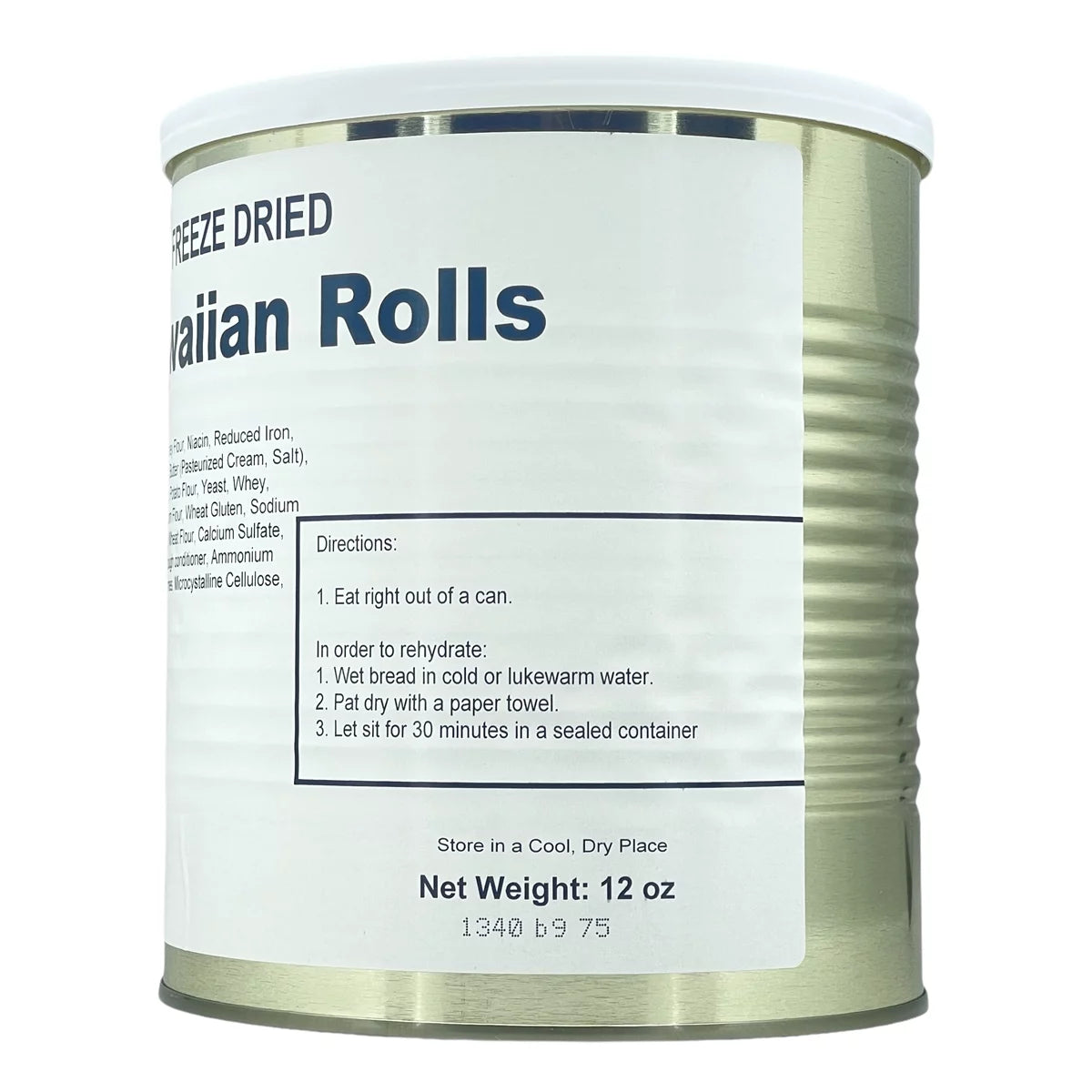 Freeze Dried Emergency Food Ration Hawaiian Rolls #10/12oz/Can - 1 Can S200569