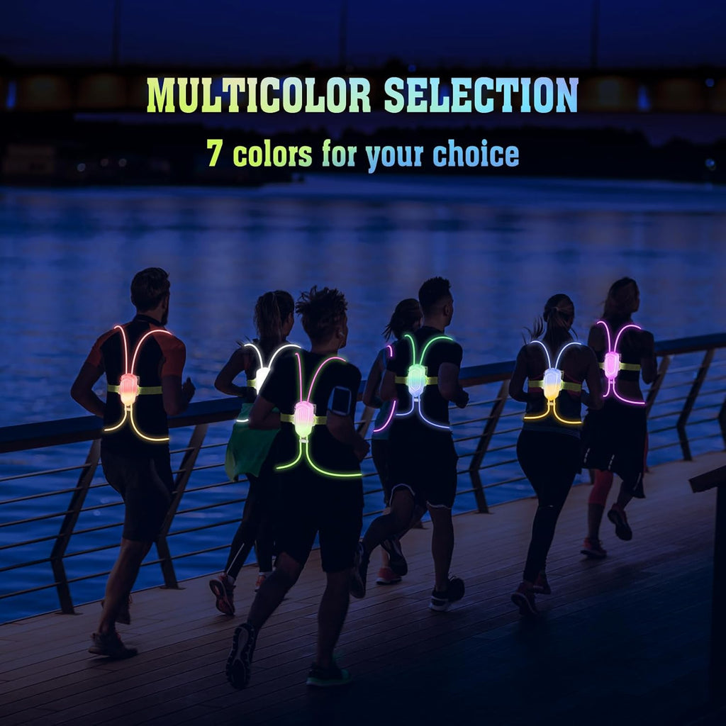 7 Lights Colors Rechargeable LED Reflective Vest G633
