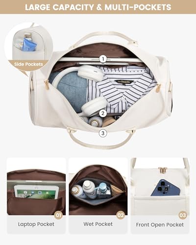 Travel Bag with Shoe Compartment, 3 Pcs Set R30023