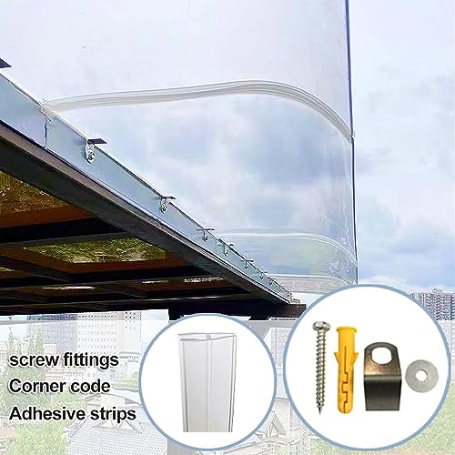 Clear Polycarbonate Window Awning 14" Depth S26385