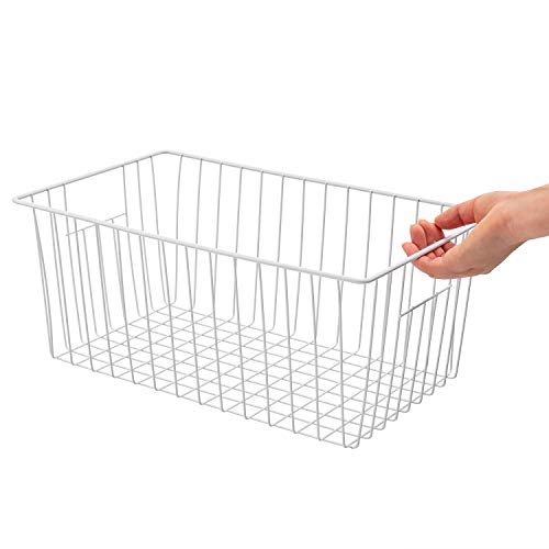 White Wire Freezer Organizer Baskets, Set of 6 H6834