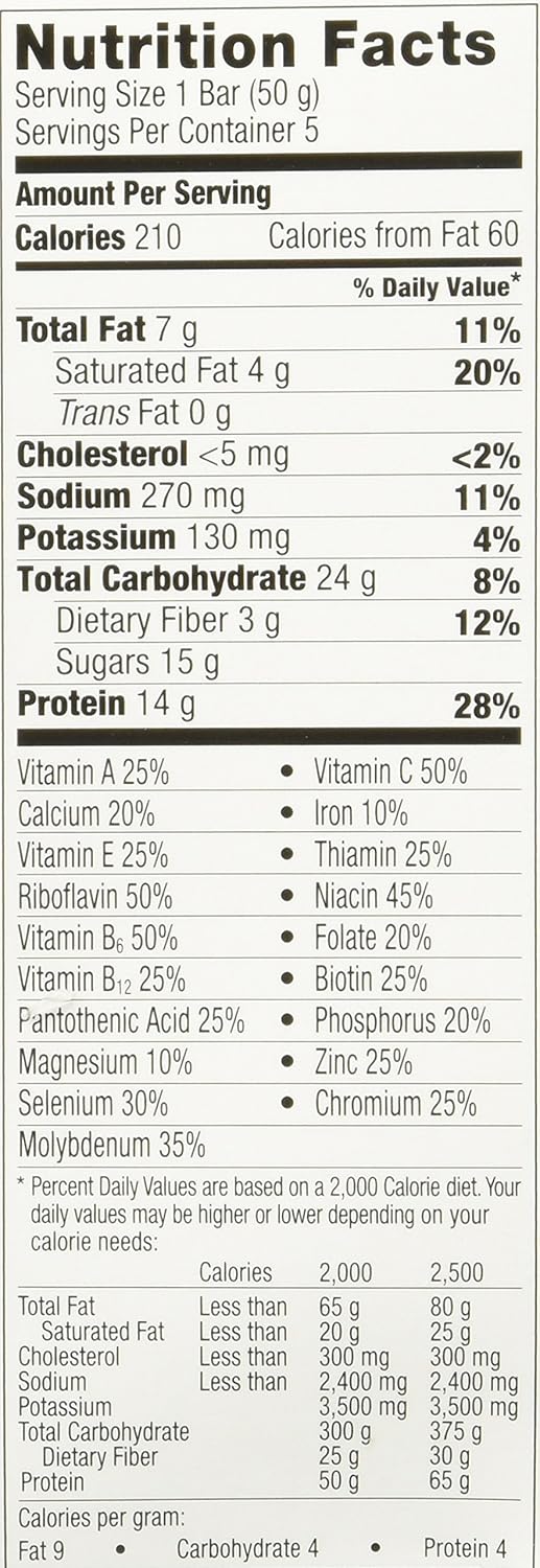 Chocolate Peanut Butter 5 bars - Pack of 2- 8.8 oz each T9988
