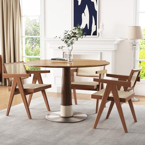Walnut Round Wooden Dining Table 43.3" M83248