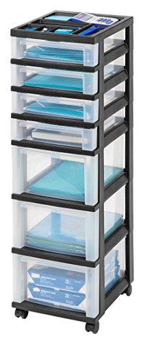 Black 10-Drawer Plastic Rolling Cart W627058