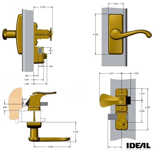Satin Nickel Door Lever with Deadbolt Lock 2-Piece Set G46397