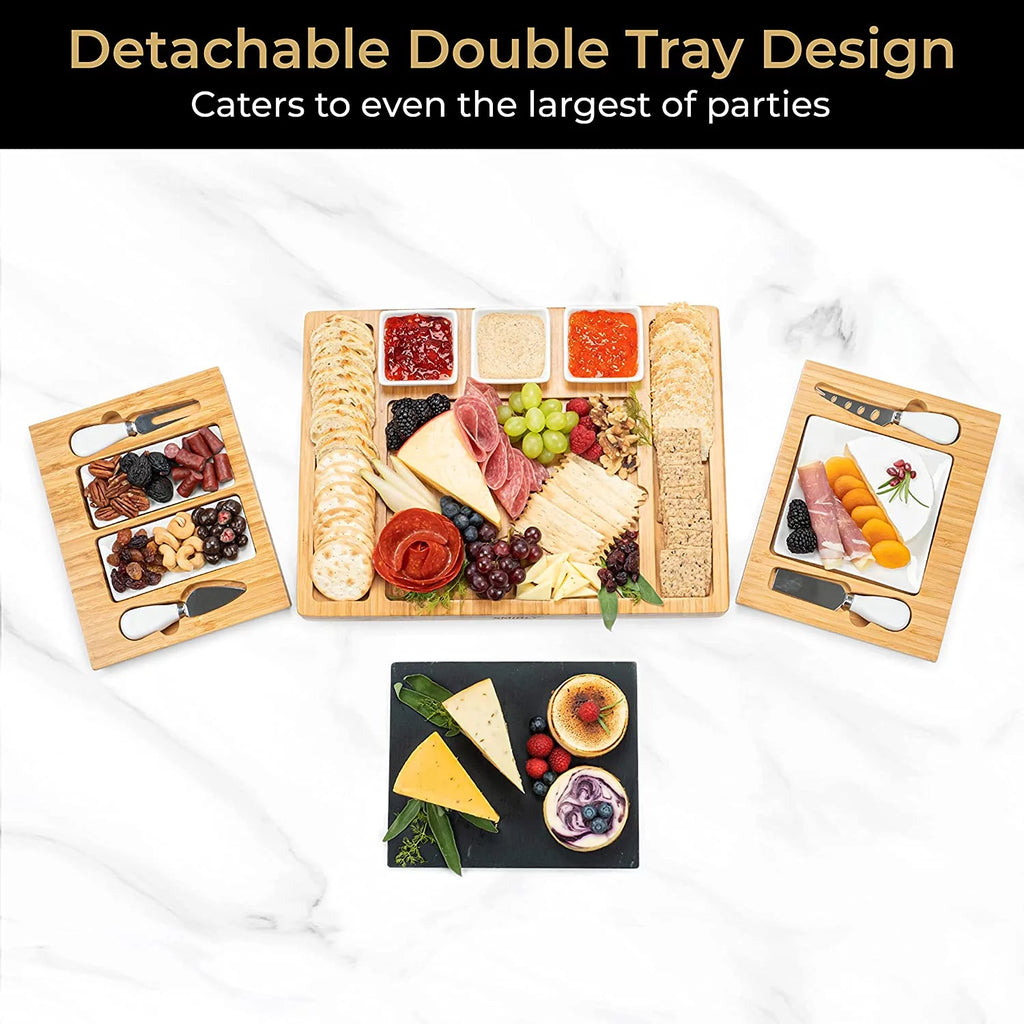 Bamboo Cheese Board and Knife Set O93708