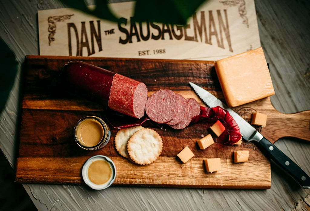 Smoked Beef Summer Sausage and Sweet Hot Mustard Sampler D508