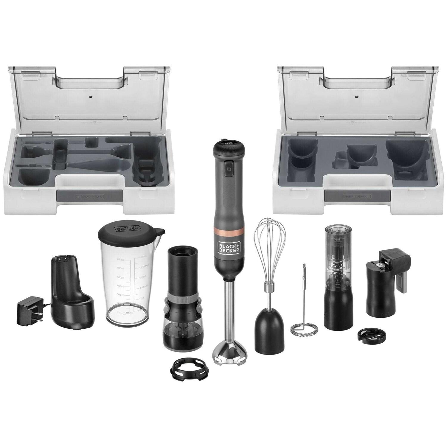 Black Cordless Immersion Blender 6 in 1 Multi Tool Set J60023