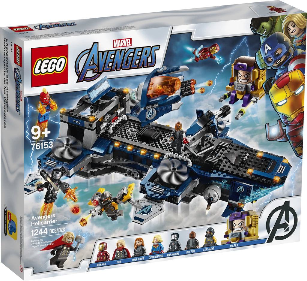 LEGO Marvel Avengers Helicarrier Brick Building Toy with Action Minifigures (1,244 Pieces) D7703