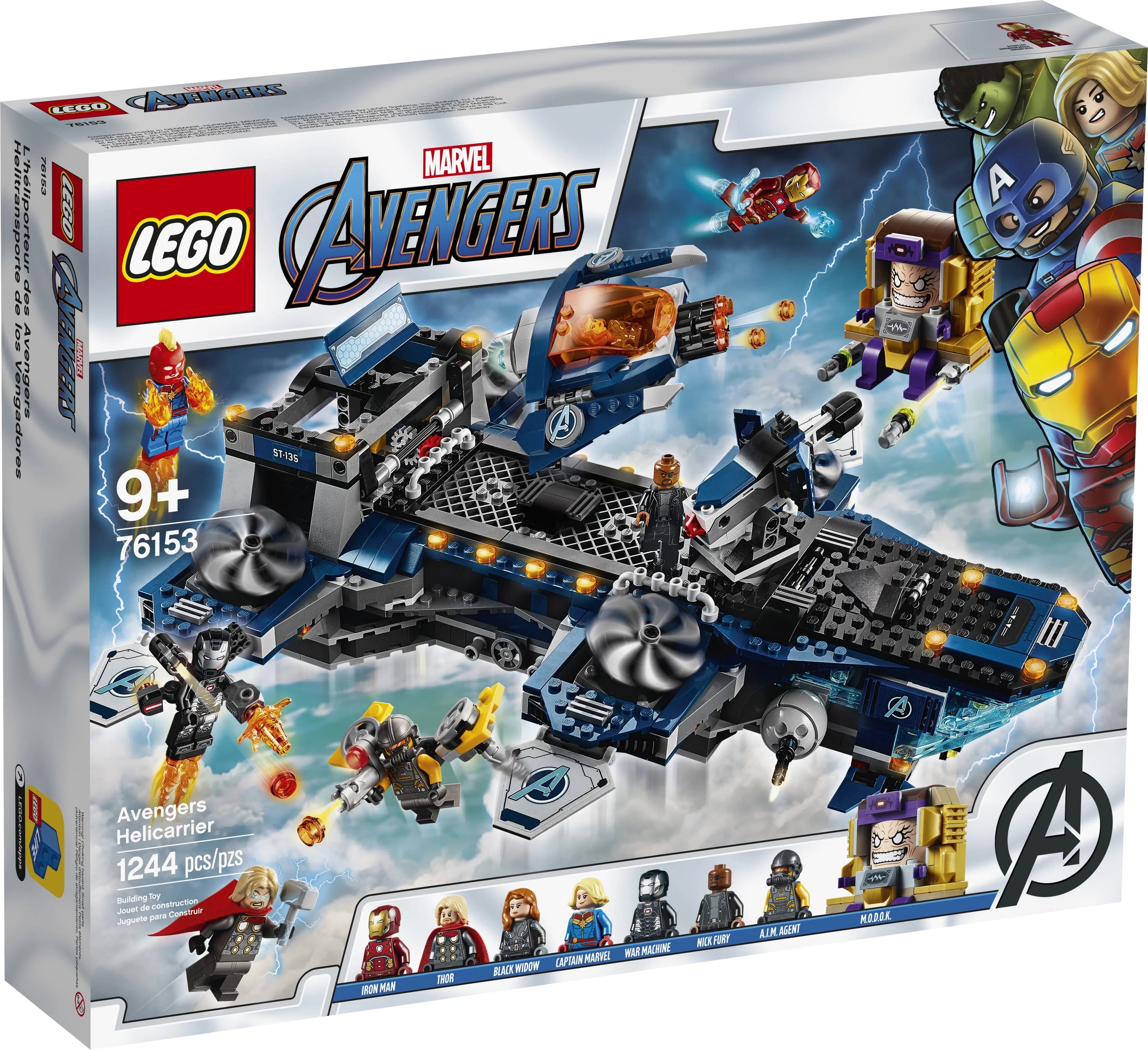 LEGO Marvel Avengers Helicarrier Brick Building Toy with Action Minifigures (1,244 Pieces) D7703