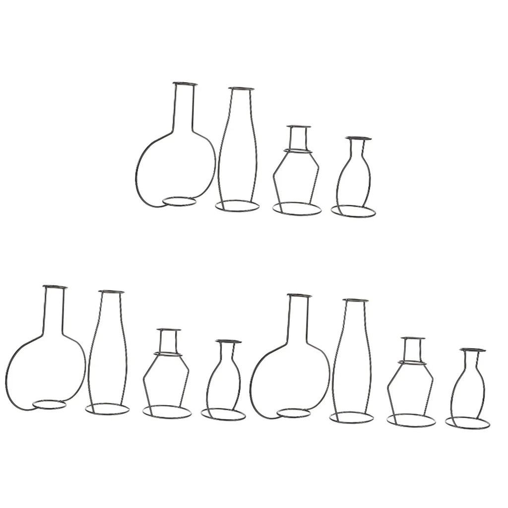 12 pcs Flower Vases With Iron Art Frame O6669