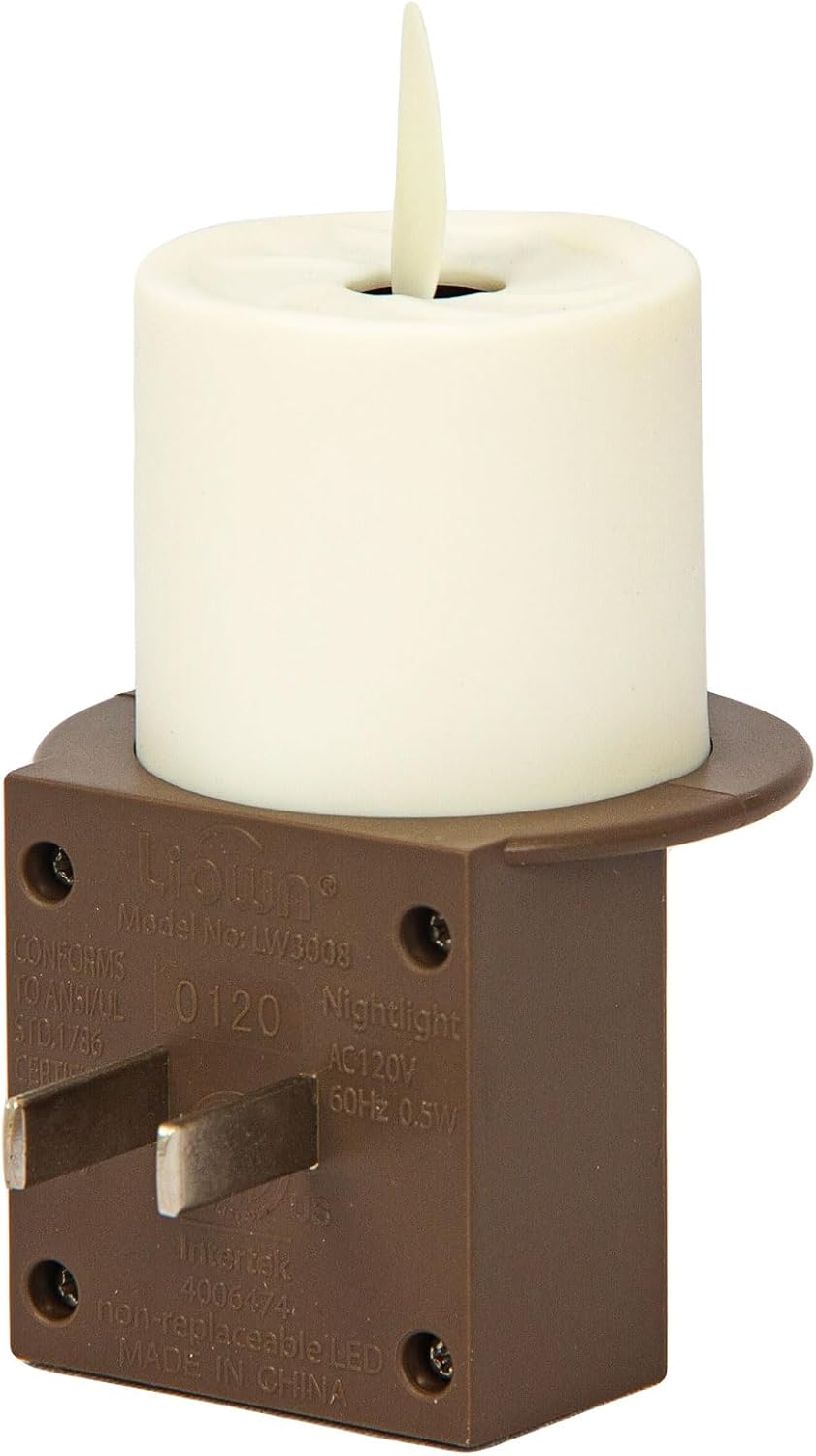 Set of 2 Flameless Candle Nightlight (Bronze) J824