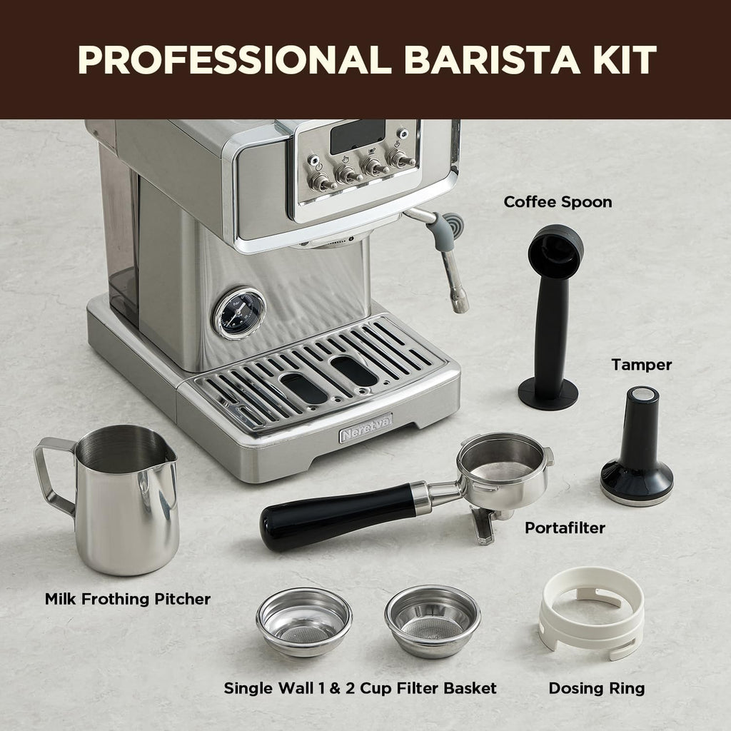 15 Bar Stainless Steel Espresso Machine with Milk Frother Z615416