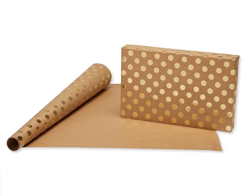 Vintage Kraft Christmas Wrapping Paper Rolls, 4 Rolls, 80 sq. ft. H324421