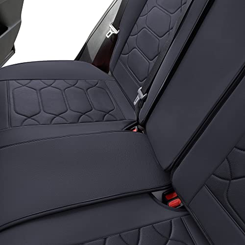 Black Leather Seat Covers for RAV4 (Sport Front Pair, Black&Gray) K941013