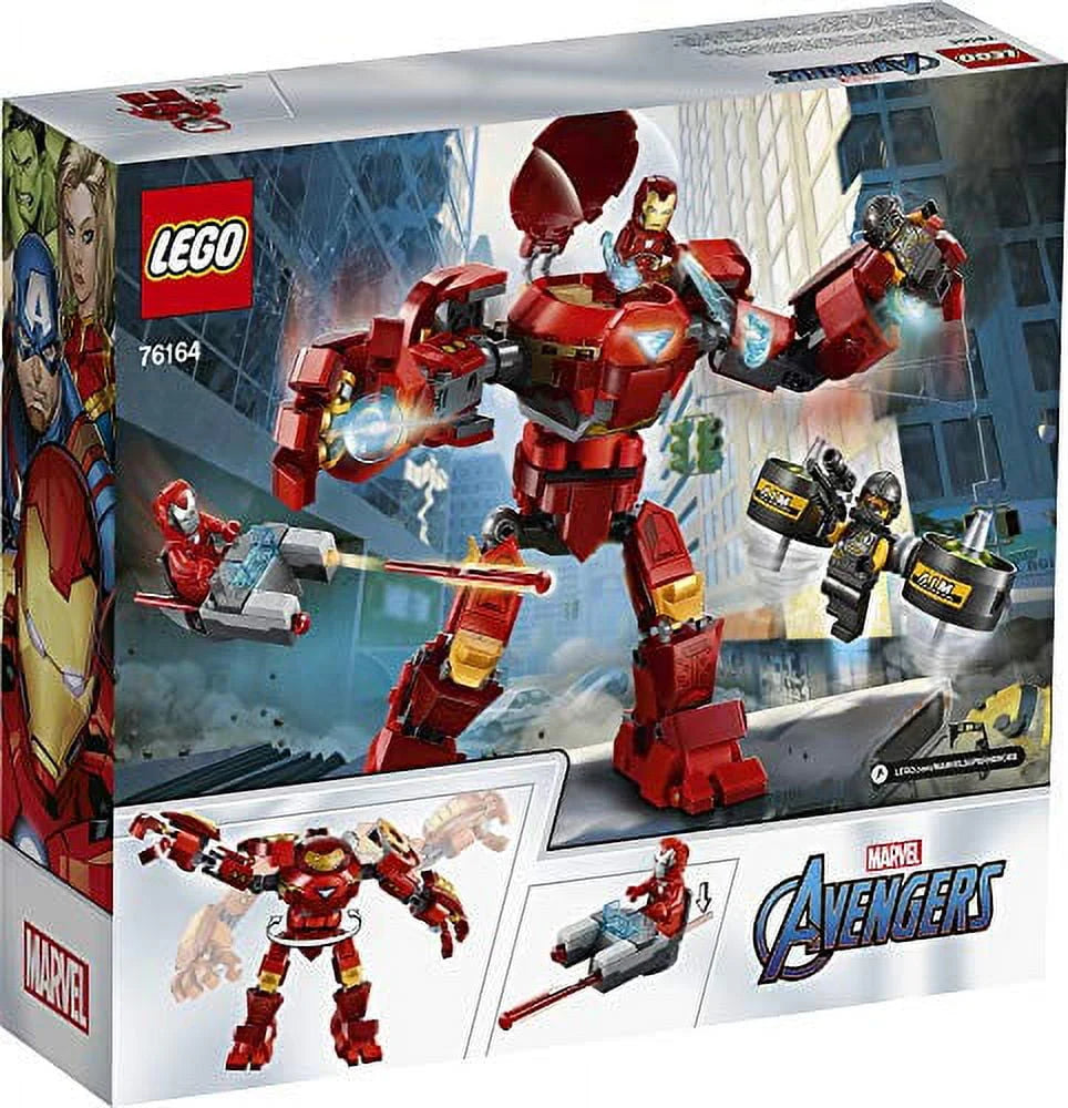 LEGO Marvel Avengers Iron Man Hulkbuster Versus A.I.M. Agent 76164, Interactive Brick-Build Playset with Minifigures (456 Pieces) Q3867