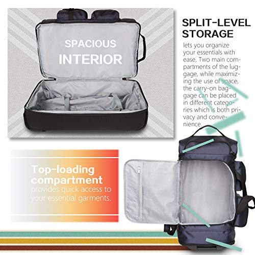 Rolling Duffel Bag with 8 Pockets R8517