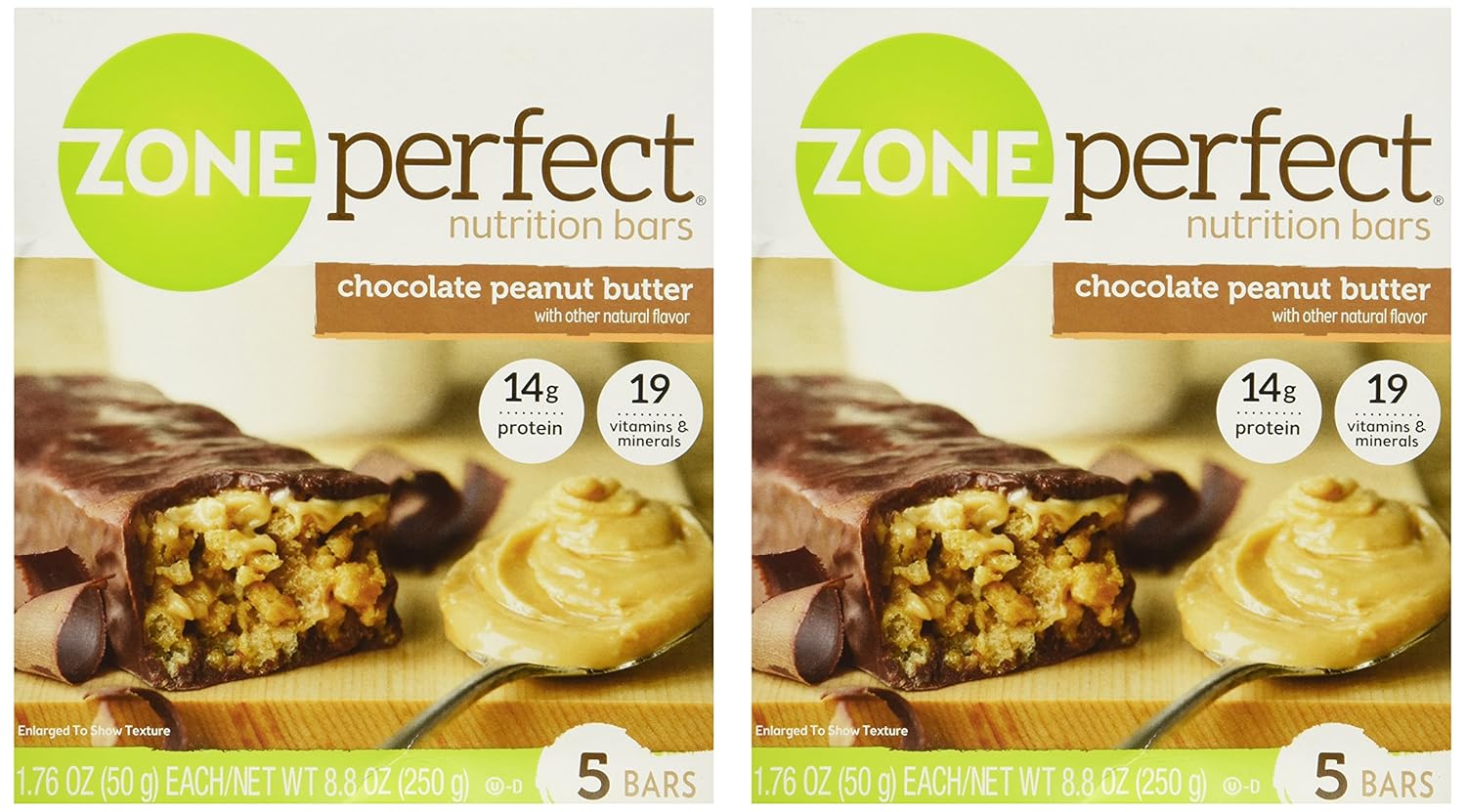 Chocolate Peanut Butter 5 bars - Pack of 2- 8.8 oz each T9988