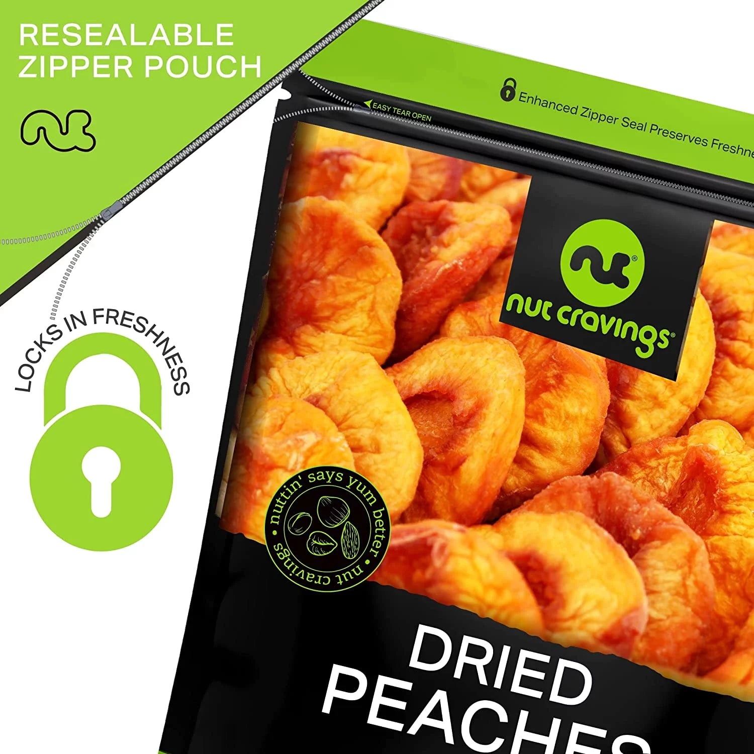 Sun Dried California Peaches, No Sugar Added 32oz H124