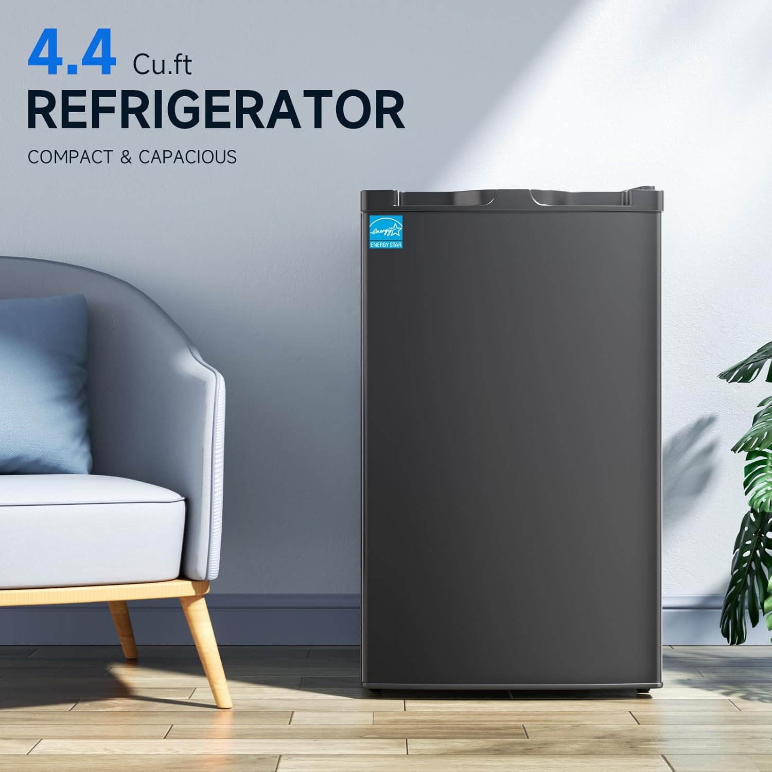 4.4 Cu.Ft Single Door Mini Fridge with Freezer I7237