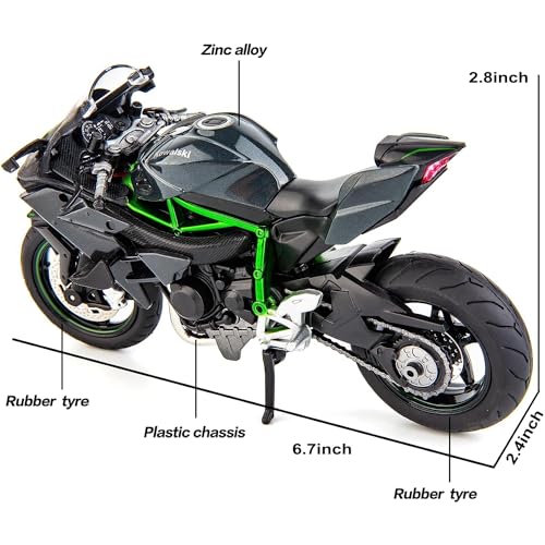 Black DieCast Motorcycle Model P9828