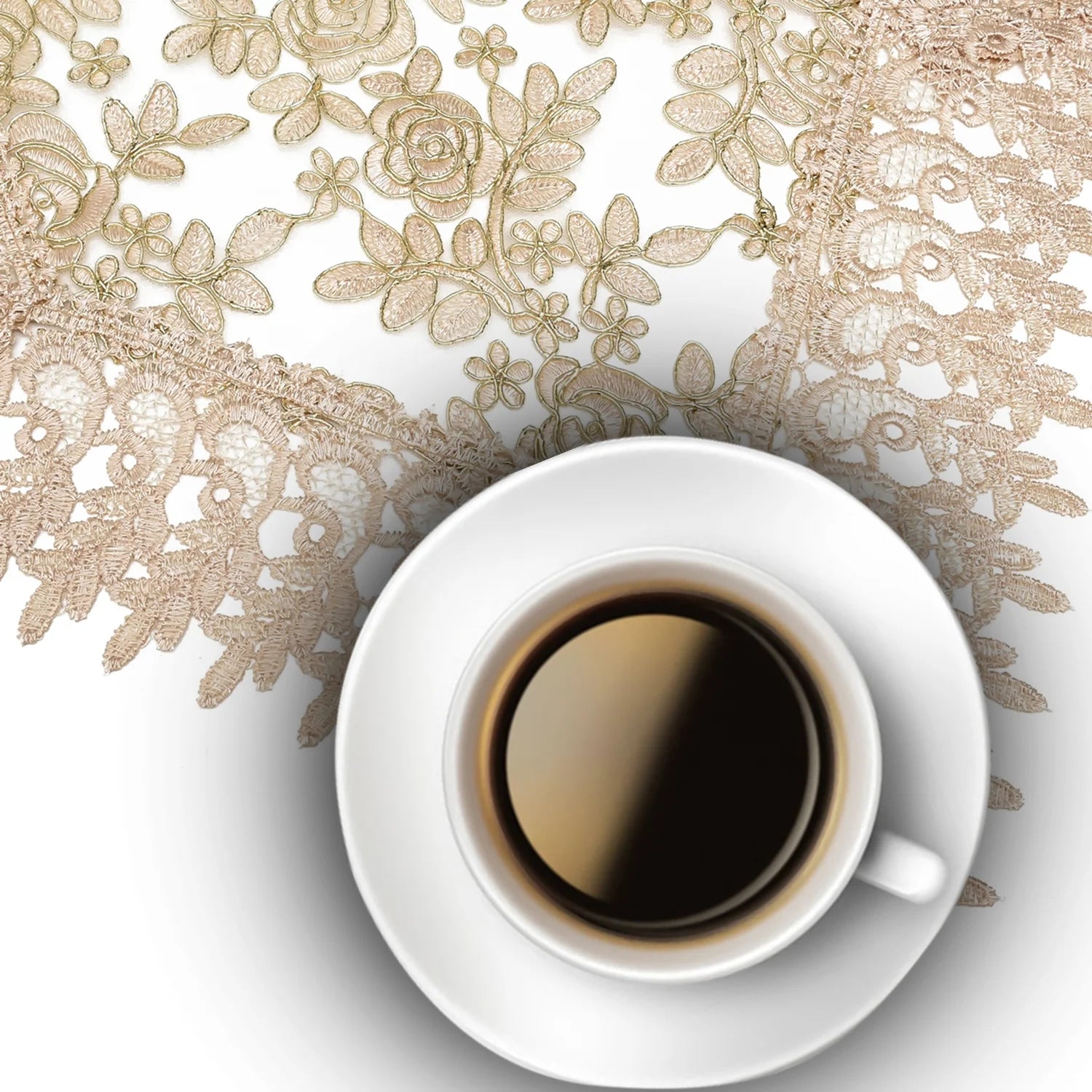 100% Polyester Lace Table Runner U80345