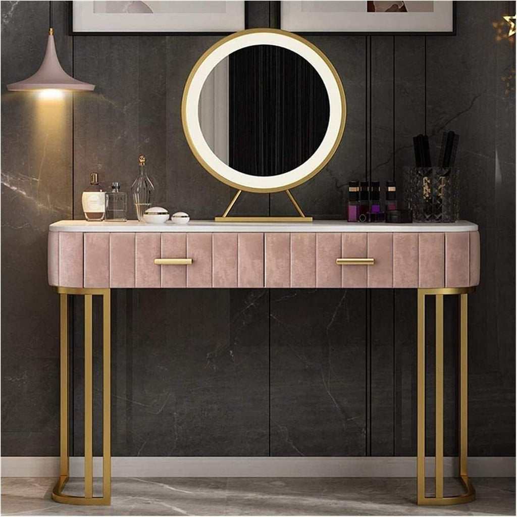 Blue Retro Desk with LED Stool Drawer U145