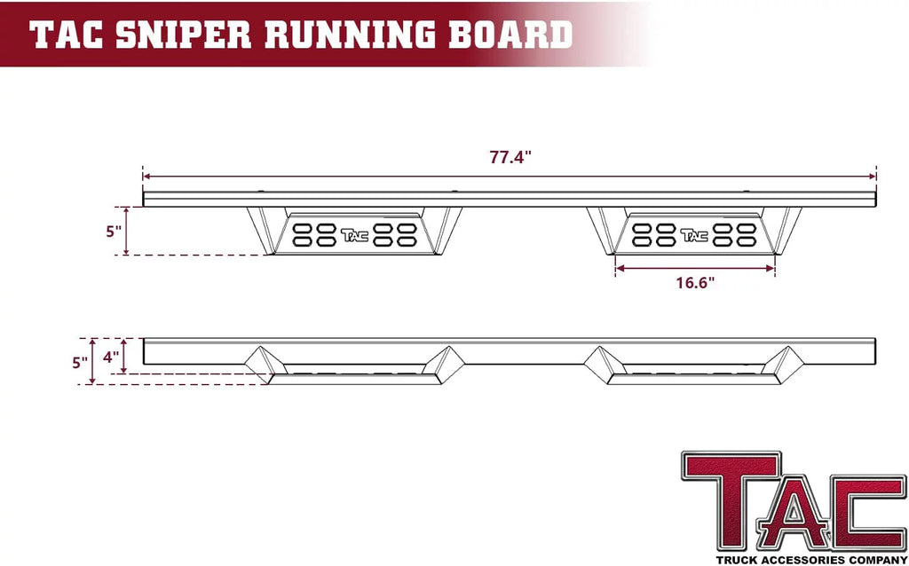 Fine Texture Black Running Boards (2pcs) M388546